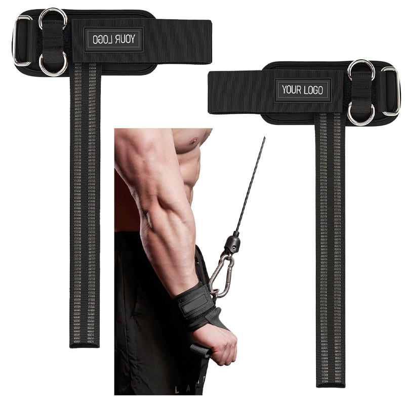 MKAS Heavy-Duty Lifting Straps with D-Ring Wrist Support