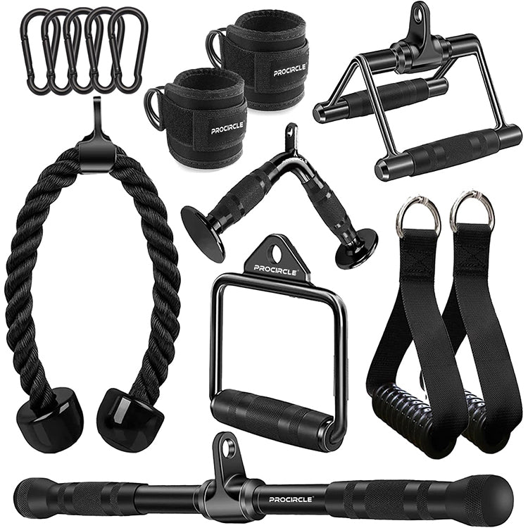 ProCircle Solid Steel Tricep Pushdown Cable Attachment