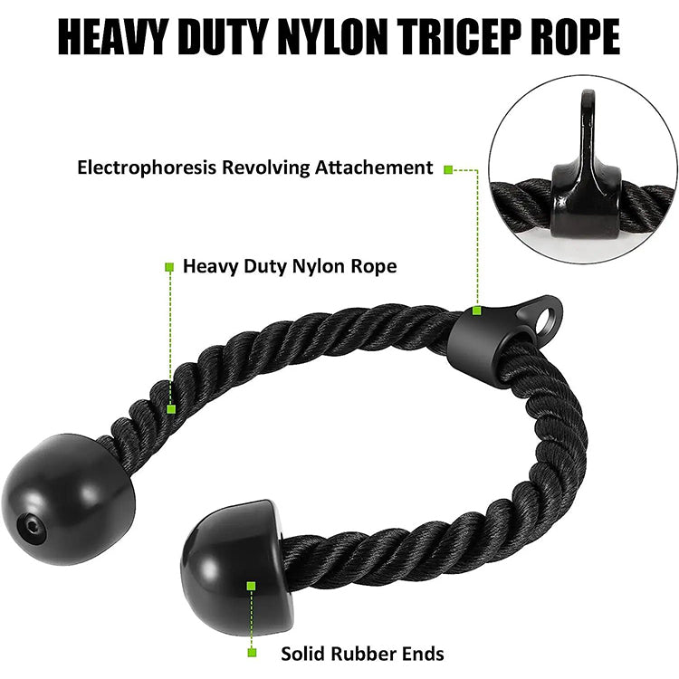 ProCircle Solid Steel Tricep Pushdown Cable Attachment