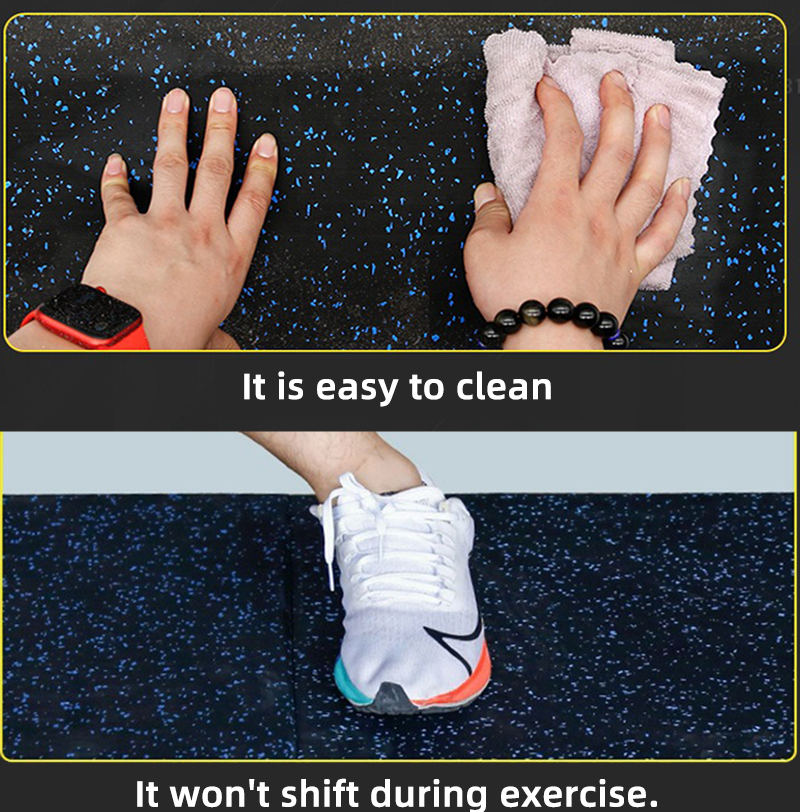 Interlocking Rubber Gym Floor Mats for Fitness &amp; Home Gym