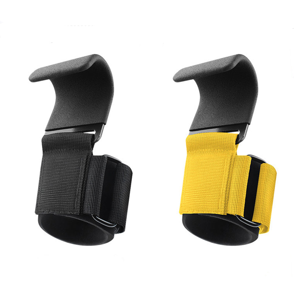 Weight Lifting Grip Hooks with Adjustable Wrist Support
