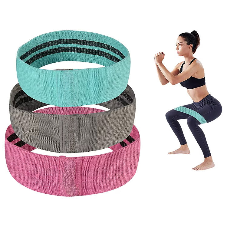 TOPKO Fabric Hip Resistance Band Set with Custom Logo