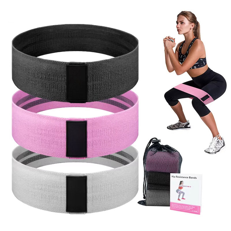 TOPKO Fabric Hip Resistance Band Set with Custom Logo
